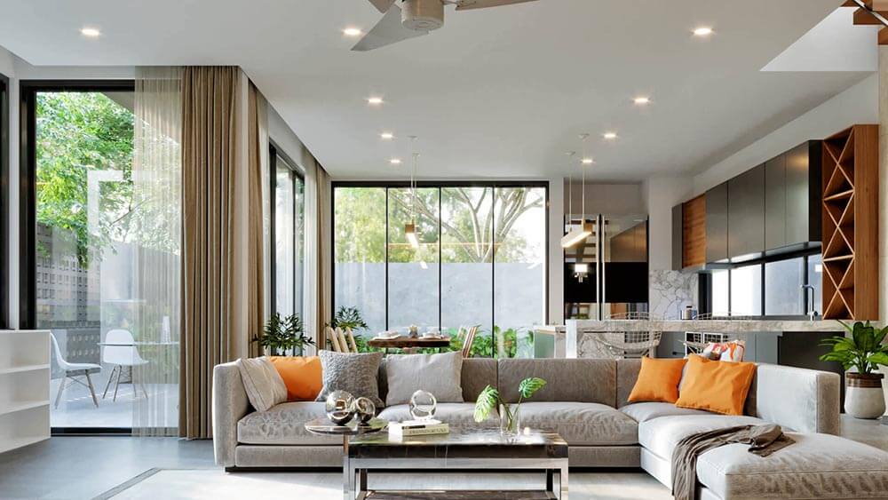 thiết kế kh&ocirc;ng gian mở